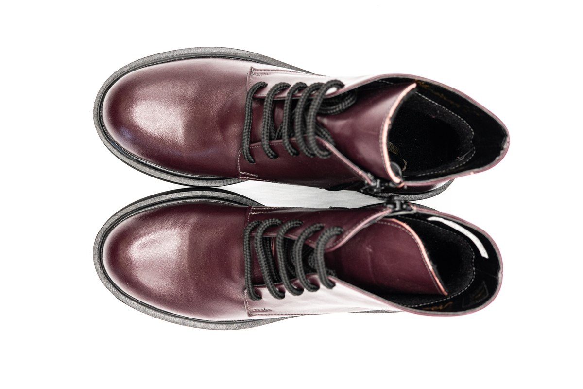 Ghete femei, piele naturala, NIK801BORDO Botine